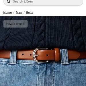 J. Crew Leather Round-Buckle Dress Belt Sz 30